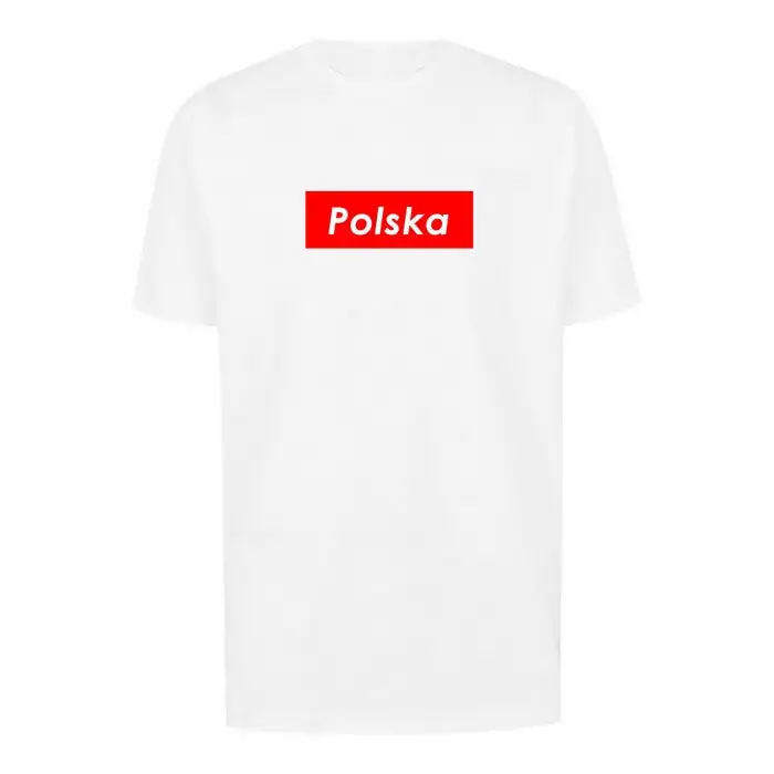 The T-Shirt Factory Mens Polska Poland Box Logo T-Shirt
