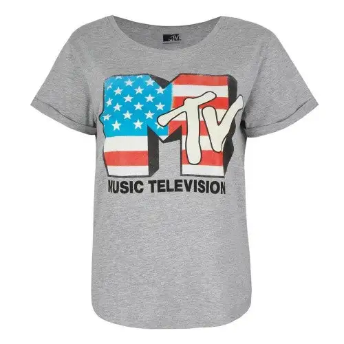 MTV Womens/Ladies Americana T-Shirt