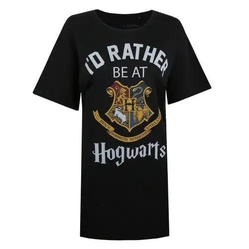 Harry Potter Womens/Ladies I´d Rather Be At Hogwarts Pyjama Top