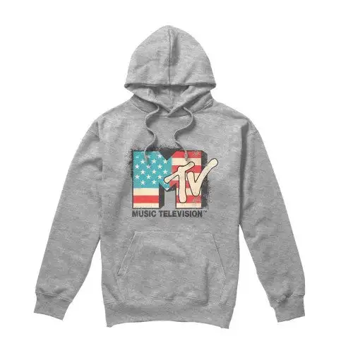 MTV Mens American Logo Hoodie