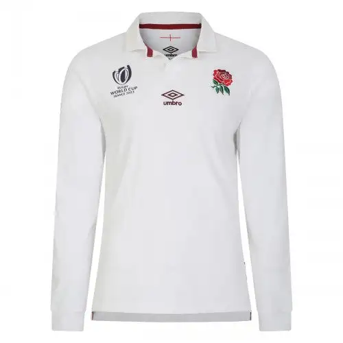 Umbro Childrens/Kids World Cup 23/24 England Rugby Long-Sleeved Home Jersey