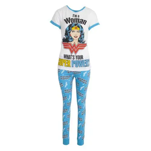 Wonder Woman Womens/Ladies I`m A Woman Cotton Pyjama Set
